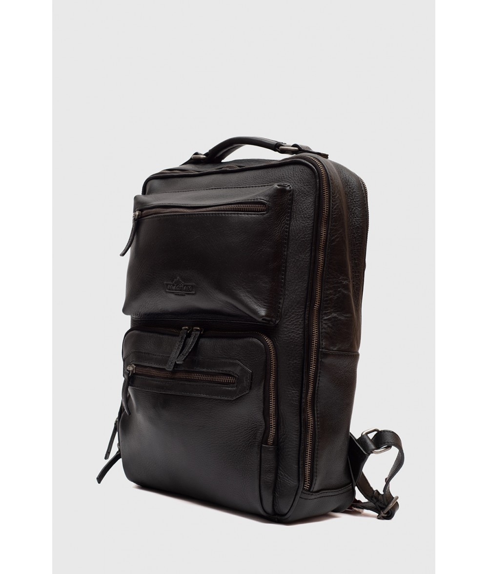 Kurt Black Leather Laptop Backpack Alaskan Leather Company